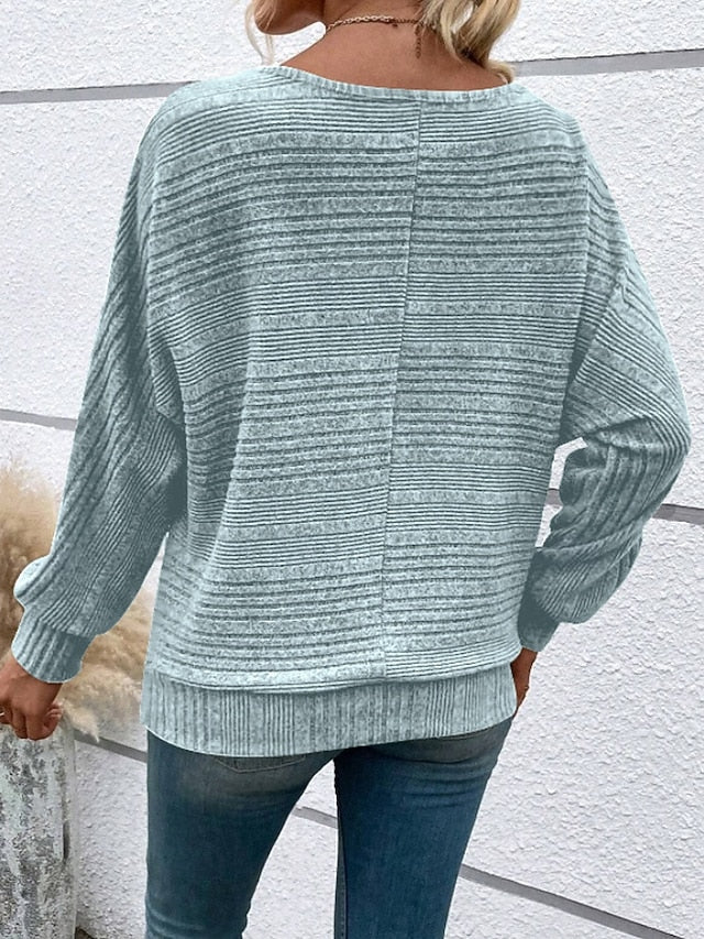 Women's Texture Blouse Blouse Plain Modern Casual Long