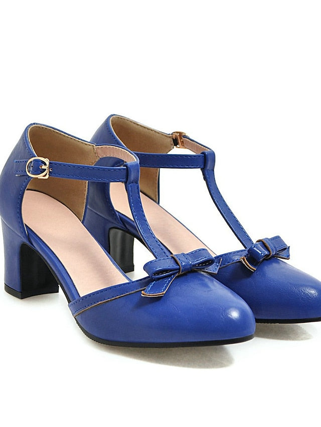 heels 20s T-strap Heels Roaring Shoes Vintage Retro 1950s Chunky