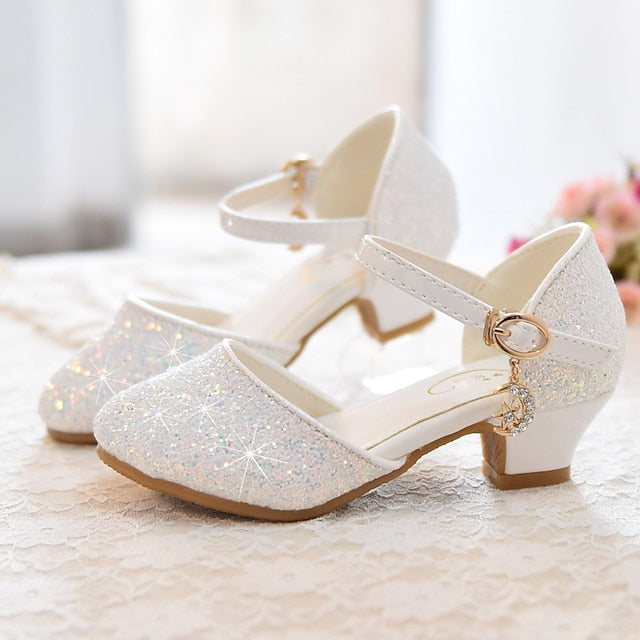 Shoes Rubber Glitters Princess Heels Party Little PU Girls'