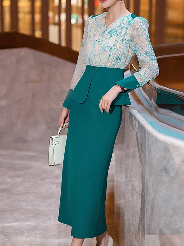 Bride Formal Piece Dress Mother of Elegant Two Sets the