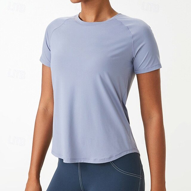 Women's Gym Shirt Running Shirt Mesh Short Sleeve Top