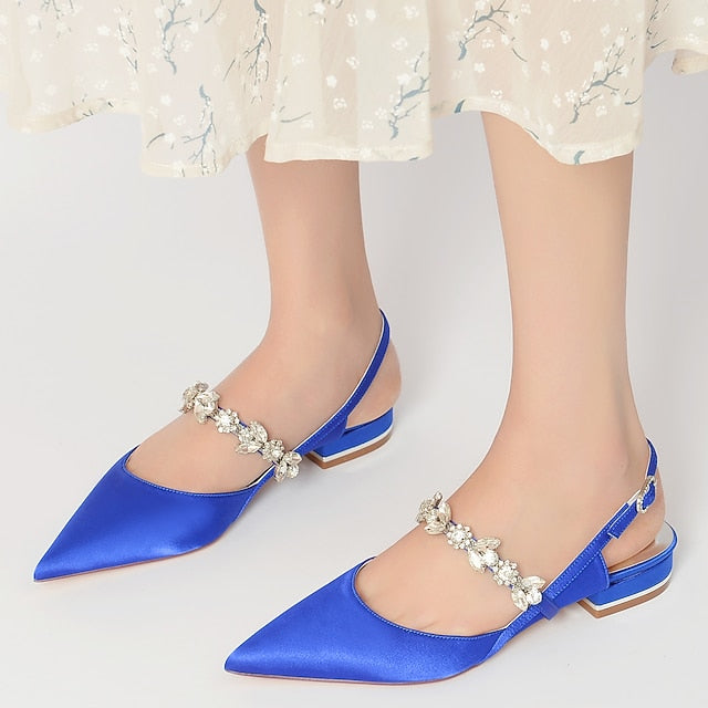 Wedding Bridal Shoes Women's Heel Flat Crystal