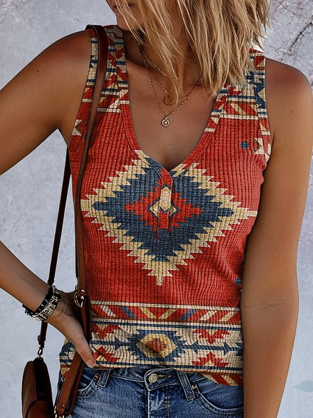 Women's Camisole Tank Top Print Graphic Geometric Vintage