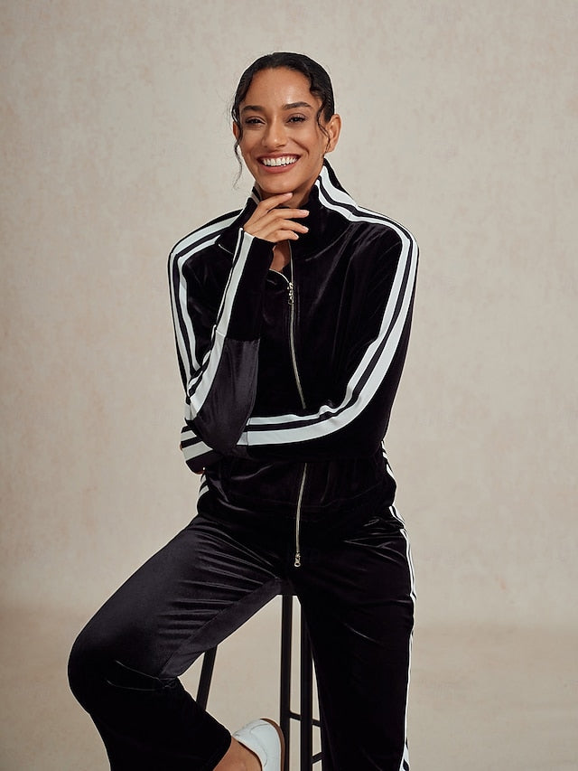 Women's Golf Jacket Black Long Sleeve Top Ladies Golf