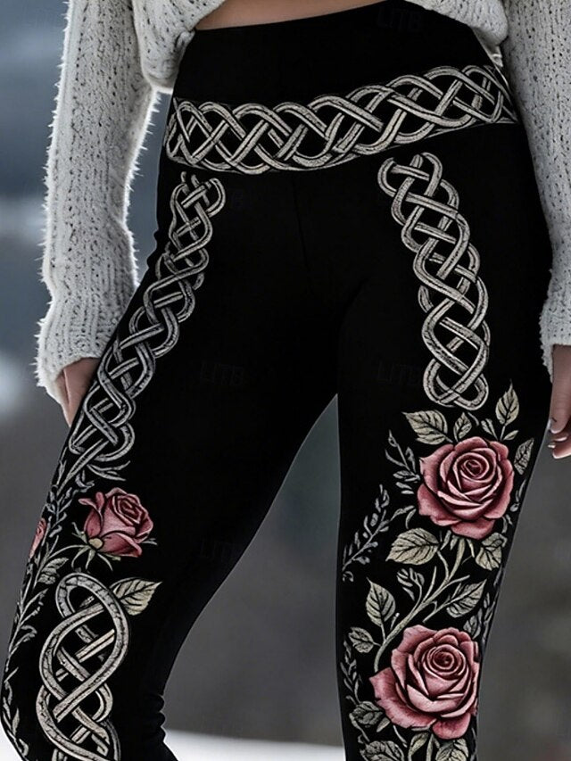 Viking Women's Leggings Vacation Vintage Casual Full Length