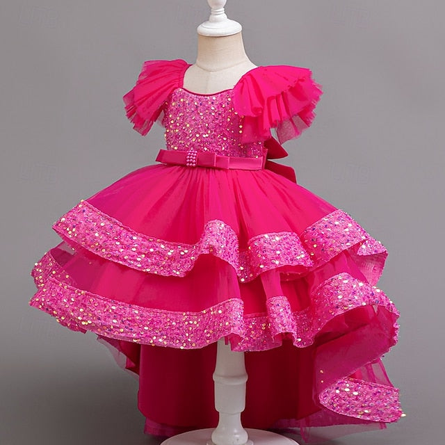 Sequin Sleeveless Special Girls' Dress Kids Party Wedding