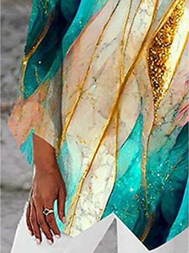 Women's Blouse Print Asymmetric Hem Print Abstract Daily