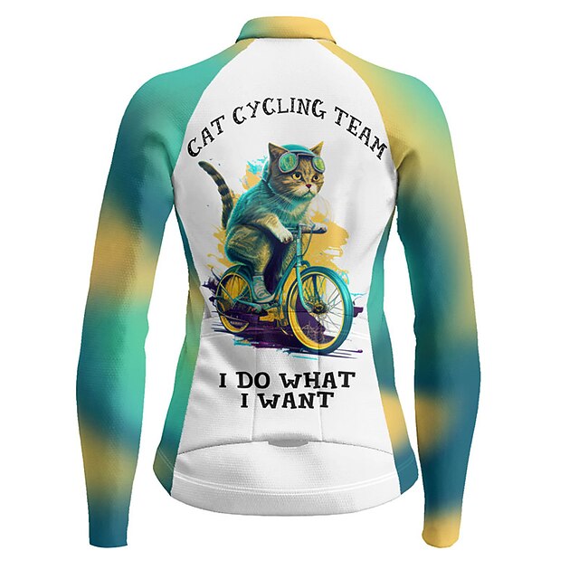 Women's Cycling Jersey Graphic Long Sleeve Bike Jersey Top
