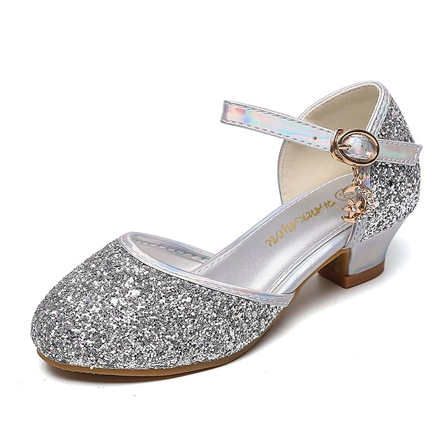 Shoes Rubber Glitters Princess Heels Party Little PU Girls'
