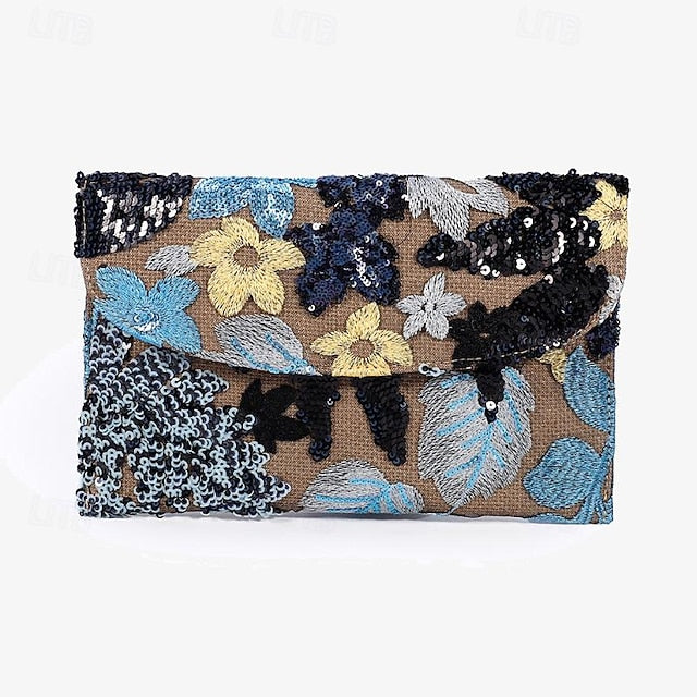 Handheld - Bag Floral Women's Evening Embroidered Clutch