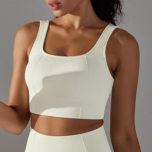 Women's Light Support Sports Bra Running Bra Open Back