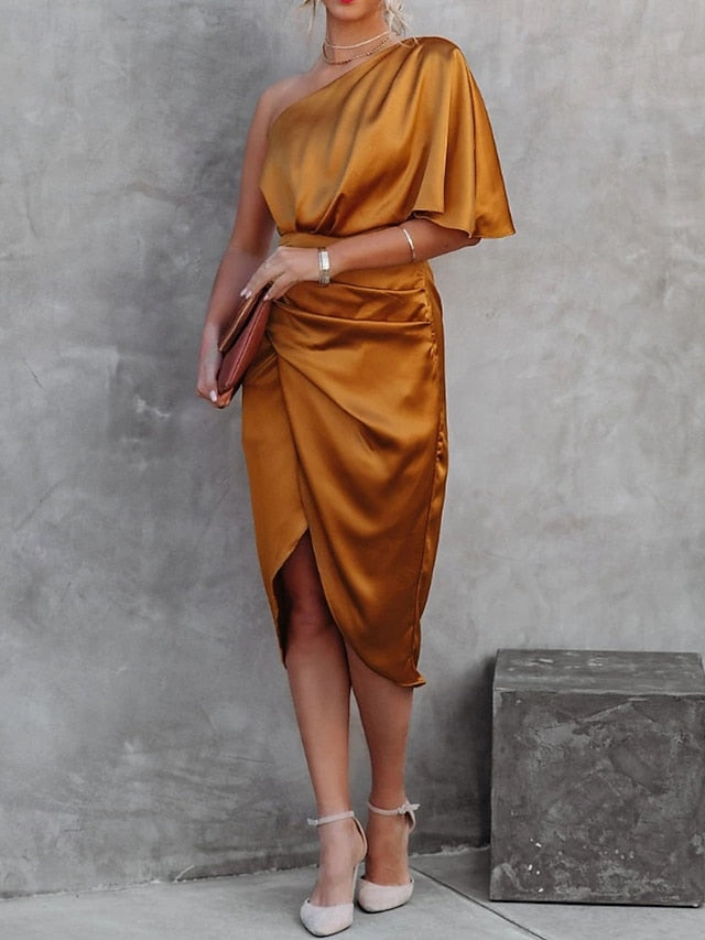 Women's Mini Dress Satin Dress Prom Dress Party Dress