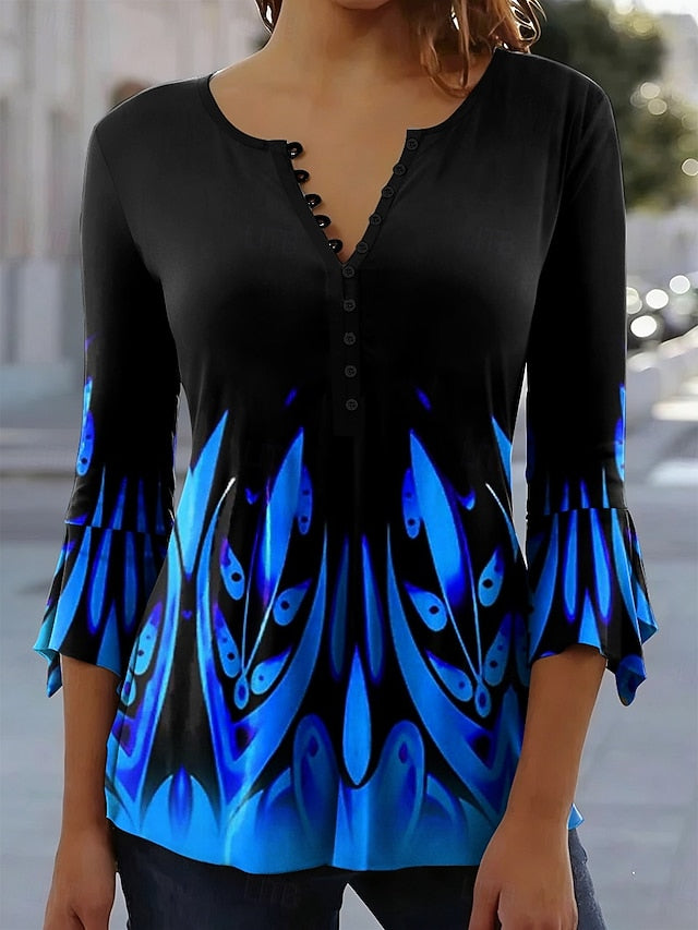 Women's T-Shirt  Graphic Abstract Elegant Vintage Stylish