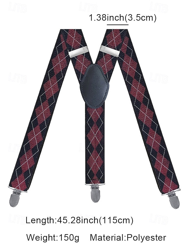 Suspenders Argyle Men's Clip-On Classic – Pattern
