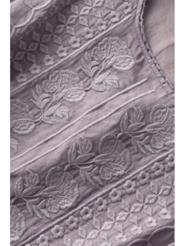 Women's Shirt Cotton Blend Blouse Plain Modern Half Sleeve