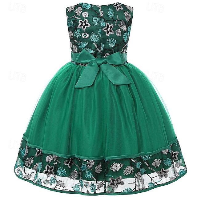 Party Dress Girl 3D Sleeveless Flower Girls'