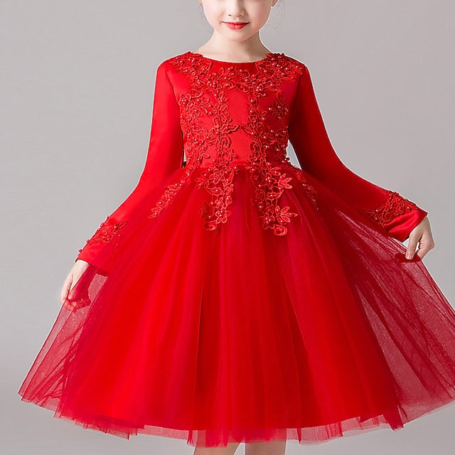Flower Girl Princess Girls' Party Dress