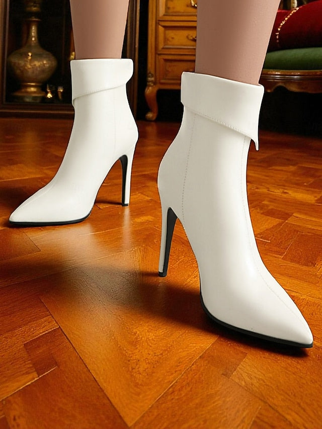 Ankle Toe Women's - Gold Metallic Pointed Stiletto Boots