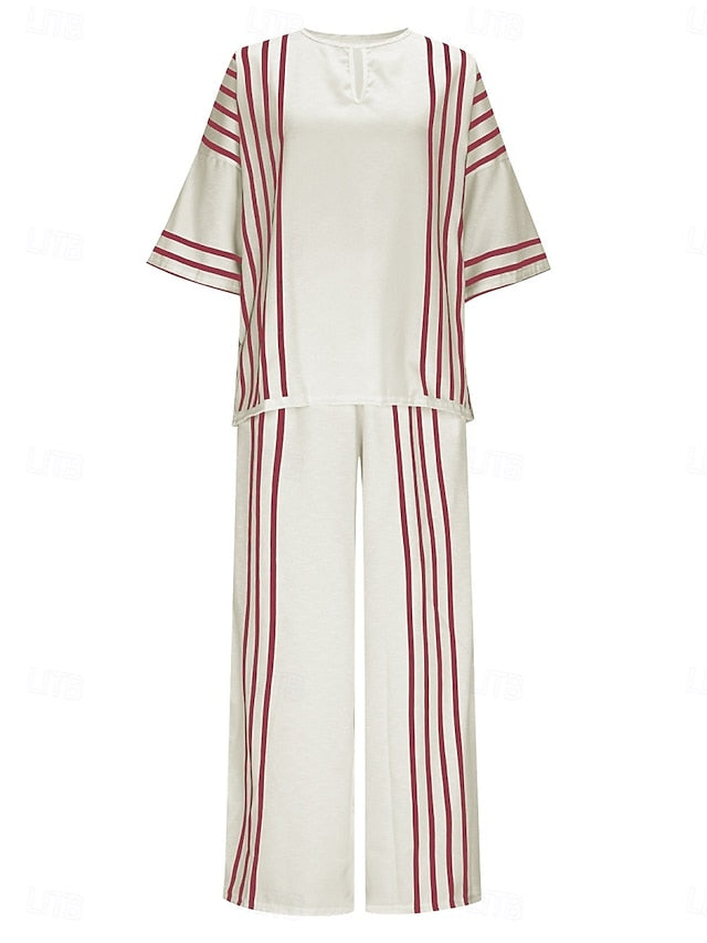 Women's Pants Sets Bolero Top Short Sleeve Crew Neck