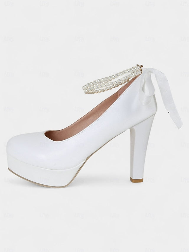Pink Faux Women's - Victorian-Style Heels Platform 1950s