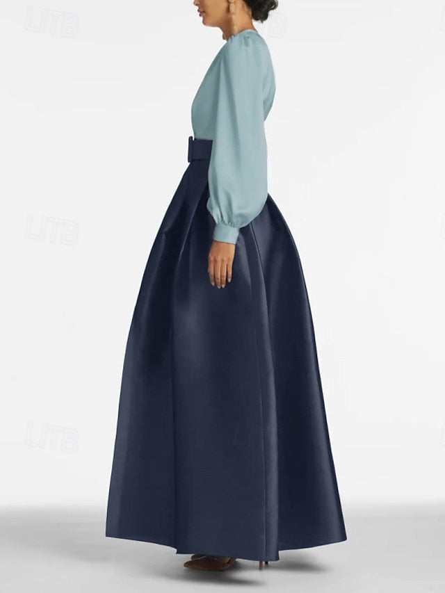 Evening Gown Formal High Guest Split A-Line Floor Dress Wedding