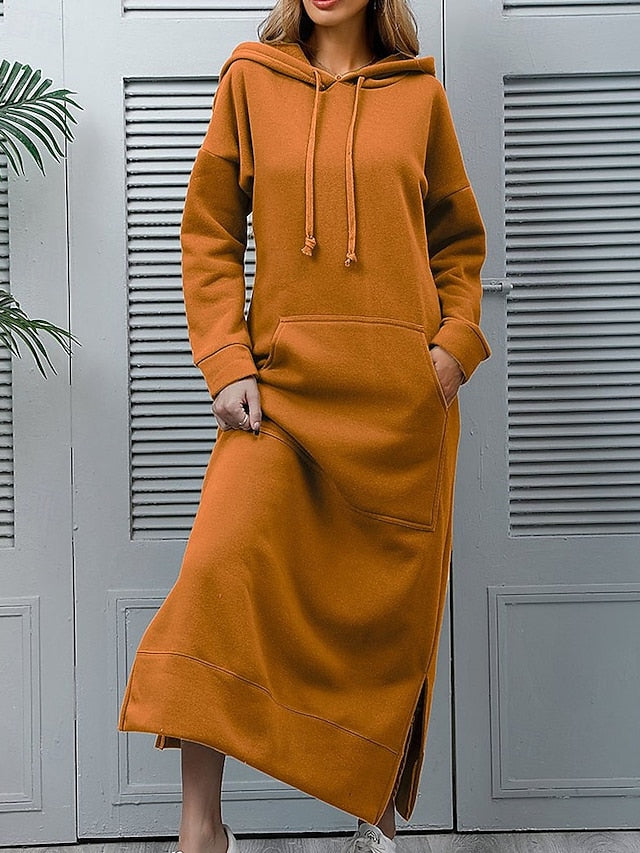Women's Midi Dress Hoodie Dress Fashion Modern Daily Office
