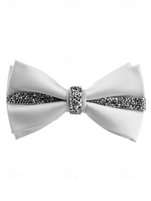 Burgundy Embellishment Bow Elegant with Tie – Satin Crystal