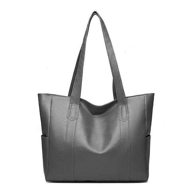 Tasche Schwarz – Große Kunstleder Damen Tote Stilvoll