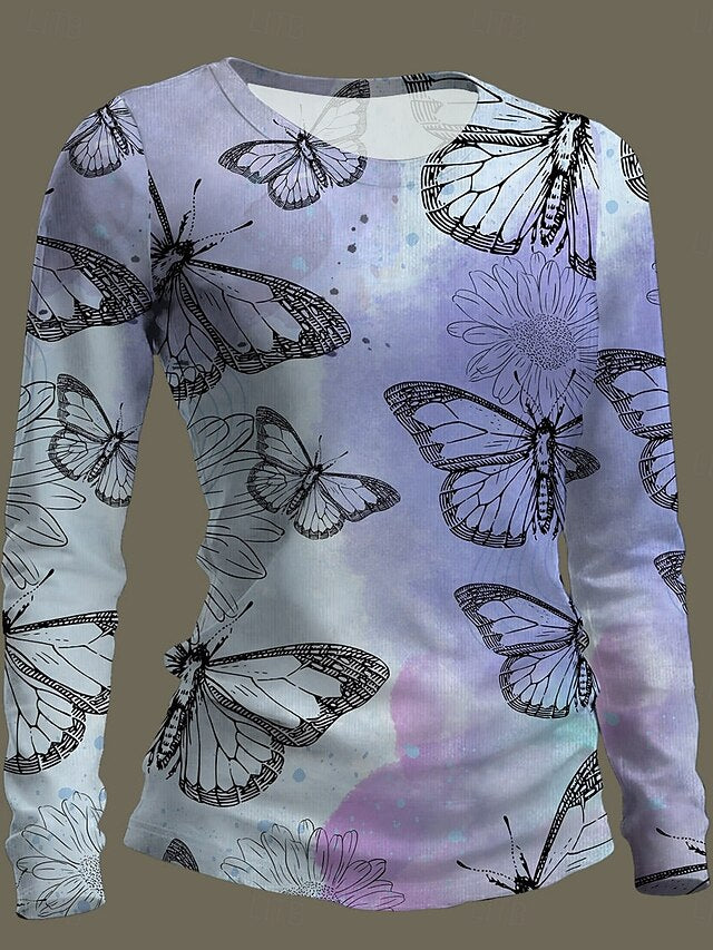 Women's T Shirt Print Graphic Plants Fashion Classic Casual