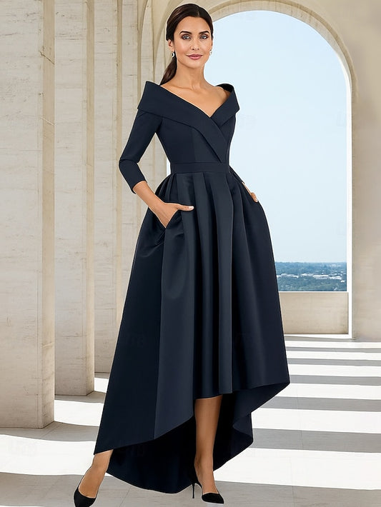 A-Line Floor Length Party Dress Cocktail Dress Wedding Guest