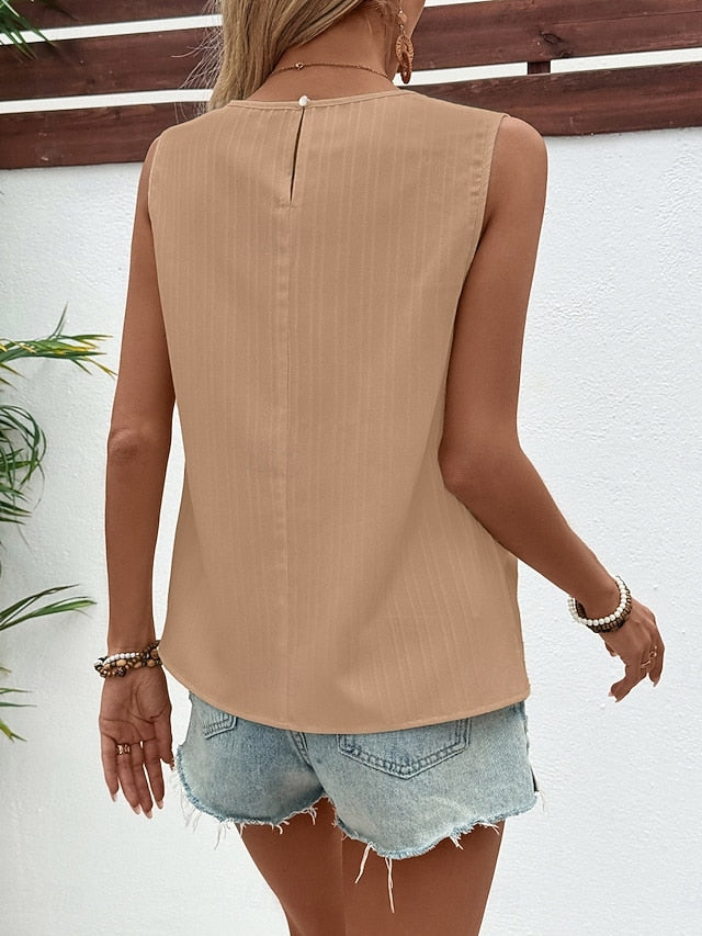 Women's Camisole Tank Top Solid Color Stylish Casual