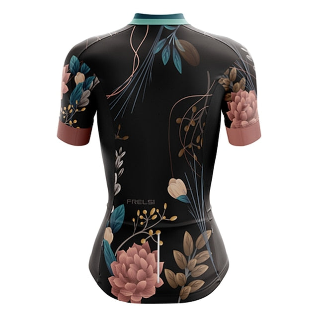 Women's Cycling Jersey Graphic Floral Botanical Funny Short