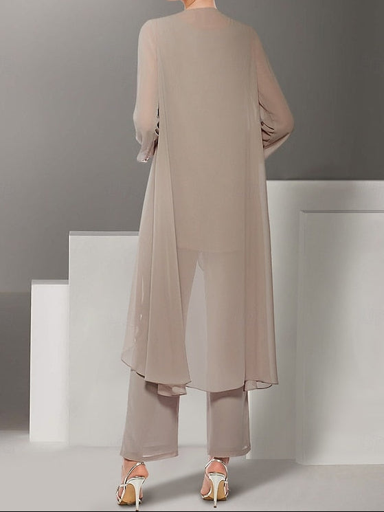 of Dress Beach Piece Wedding Elegant Pantsuit the Mother Bride 3