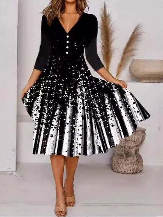 Women's Midi Dress A Line Dress Casual Outdoor Going out