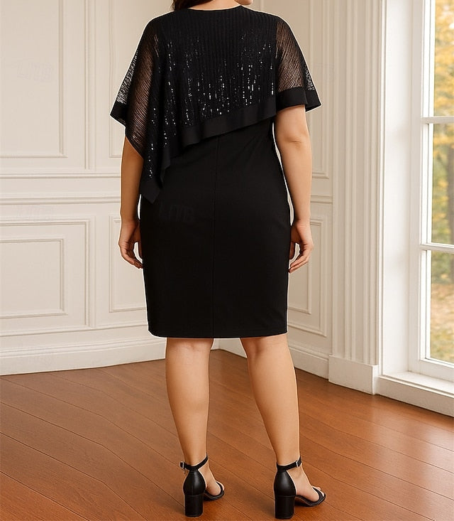Bride the Mother Plus Size Sheath / Dress of Black Column