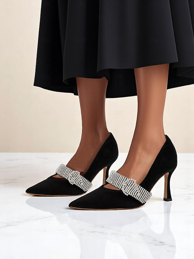 with Pumps Rhinestone-Embellished Slingback Women's