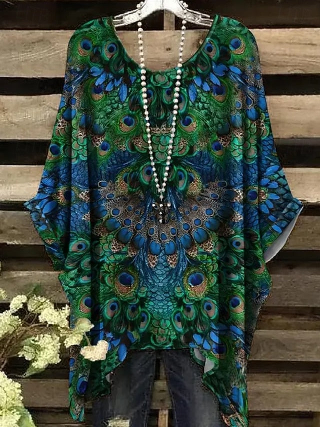 Women's Boho Shirt Graphic Abstract Elegant Bohemia Active
