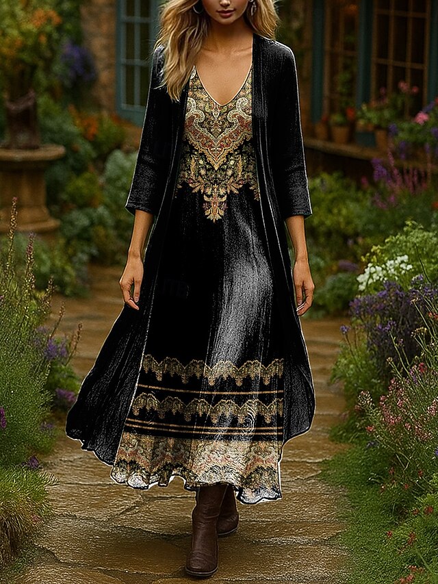Women's Dress Set Maxi Dress A Line Dress Summer Dress