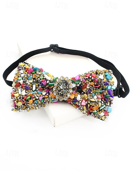 Bow Men's – Luxury Strap Tie Gemstone with Adjustable