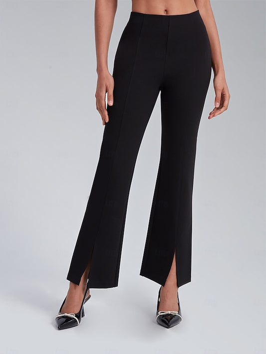 Women's Flare Full Length Stretchy High Waist Elegant