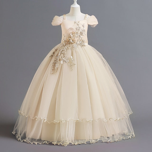 Dress Party Kids Girls' Girl Flower