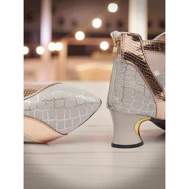 Gold Mesh Emerald Silver Boots Ankle with Women's and