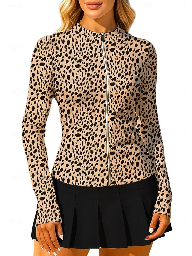 Women's Animal Leopard Tops Sport Shirt Tennis Shirt Tennis