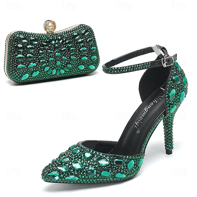 with Women's Wedding Heel Rhinestone High Multicolor Shoes