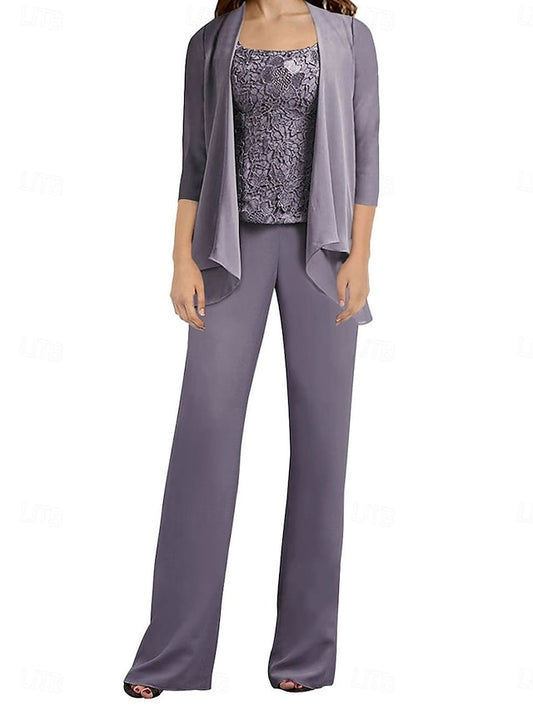 Pantsuit Wedding the Bride Mother Guest Simple Dress Elegant of