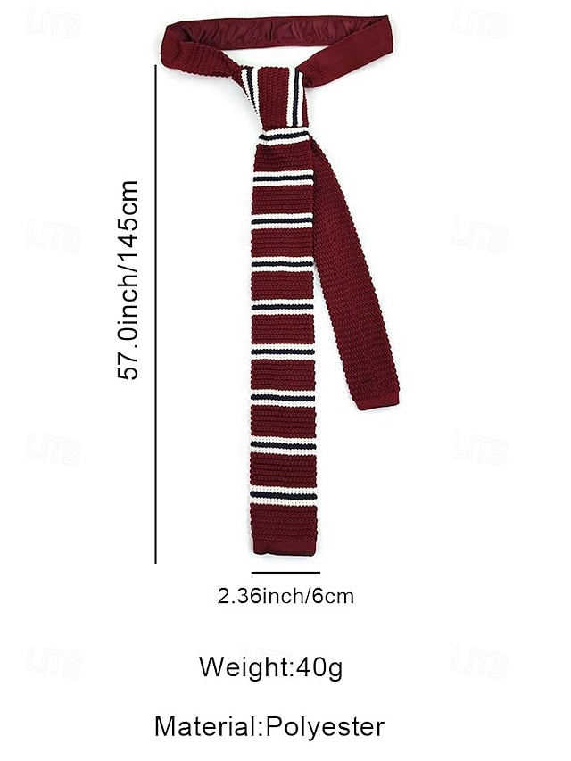 Neck Tie Stylish Woven Stripe - Christmas Men's Knit