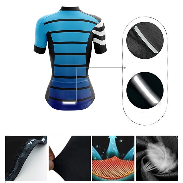 Women's Cycling Jersey Graphic Stripes Short Sleeve Bike