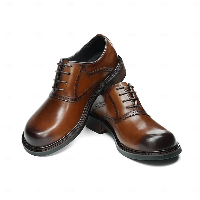 Shoes- First Leather Genuine Men's Layer Oxford