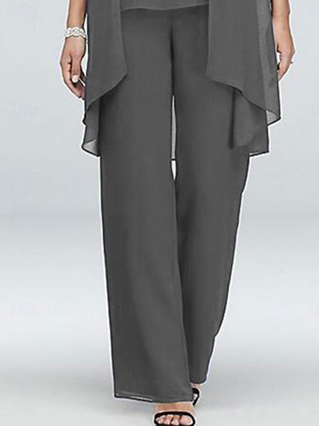 Neck Mother Piece Elegant Crew the Vintage 3 of Dress Bride