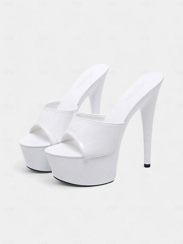 Platform Red Women's Leather with Patent Heels High